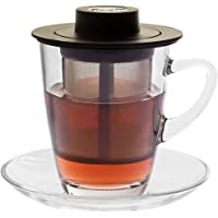 finum HORECA SYSTEM - Taza de cristal con filtro permanente de acero inoxidable fino (250 ml)